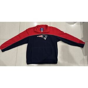 Vintage New England Patriots NFL Football Fleece Large Reebok Pullover Sweater